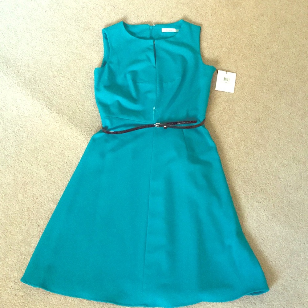 NWT Calvin Klein Teal Dress